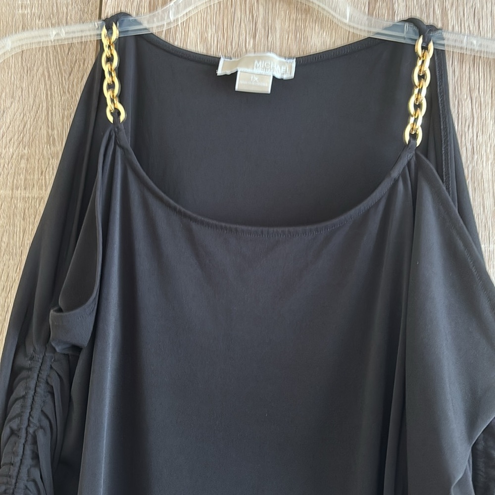 Plus Michael Kors cold shoulder top